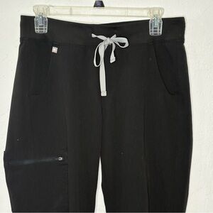 Figs Zamora Joggers Scrub Pants Women’s Small Black Pockets Comfort Drawstring